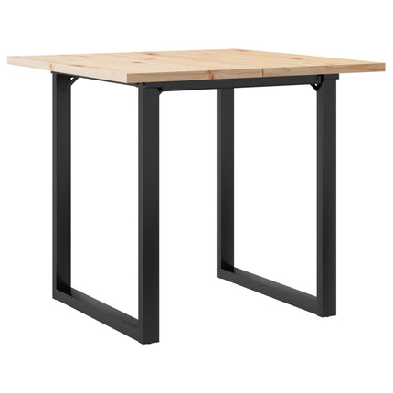 Matbord O-ram 80x80x75,5 cm massiv furu och stål