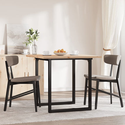 Matbord O-ram 90x90x75,5 cm massiv furu och stål