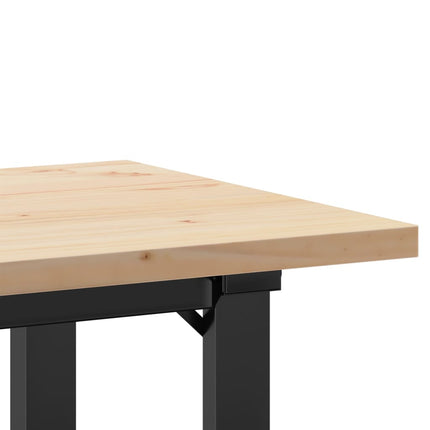 Matbord O-ram 100x50x75,5 cm massiv furu och stål