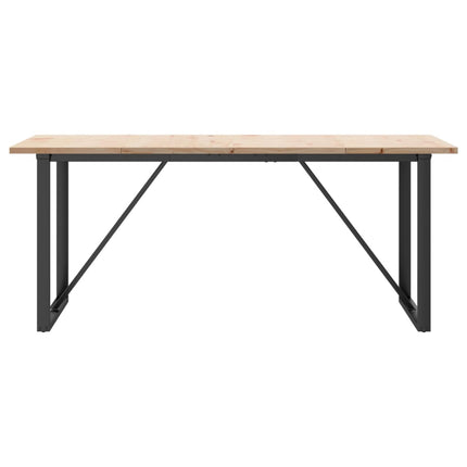 Matbord O-ram 180x90x75,5 cm massiv furu och stål
