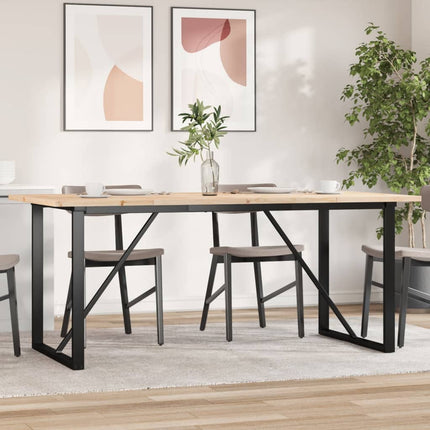 Matbord O-ram 180x90x75,5 cm massiv furu och stål