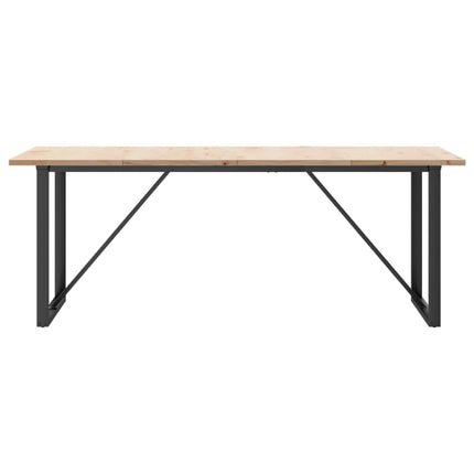 Matbord O-ram 200x100x75,5 cm massiv furu och stål