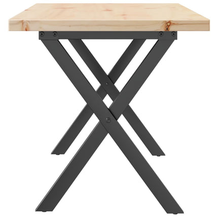 Soffbord X-ram 90x40x45,5 cm massiv furu och stål