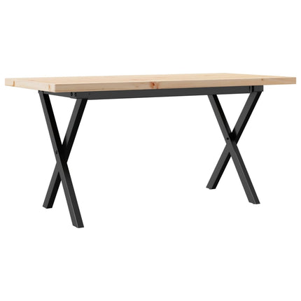 Soffbord X-ram 90x40x45,5 cm massiv furu och stål