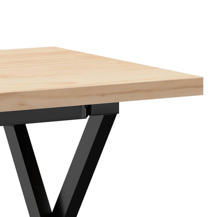 Soffbord X-ram 90x40x45,5 cm massiv furu och stål