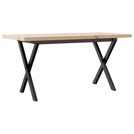 Soffbord X-ram 100x50x45,5 cm massiv furu och stål