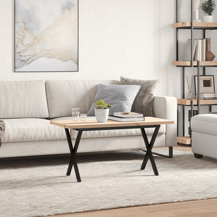 Soffbord X-ram 100x50x45,5 cm massiv furu och stål