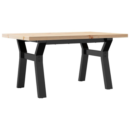 Soffbord Y-ram 80x50x40,5 cm massiv furu och stål