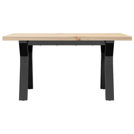 Soffbord Y-ram 80x50x40,5 cm massiv furu och stål