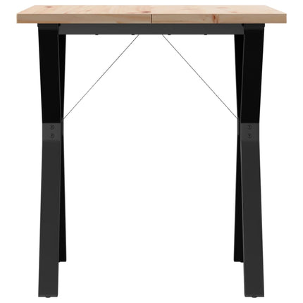 Matbord Y-ram 70x70x75,5 cm massiv furu och stål