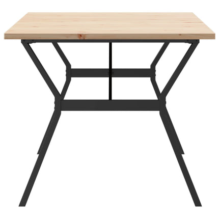 Matbord Y-ram 180x90x75,5 cm massiv furu och stål