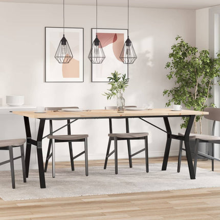 Matbord Y-ram 200x100x75,5 cm massiv furu och stål