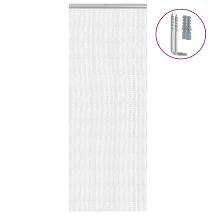 Myggdraperi för dörr 80x221 cm aluminium