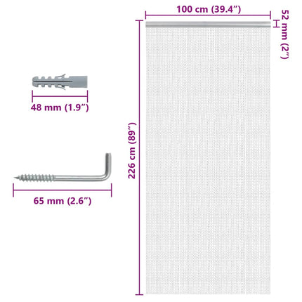 Myggdraperi för dörr 100x226 cm aluminium