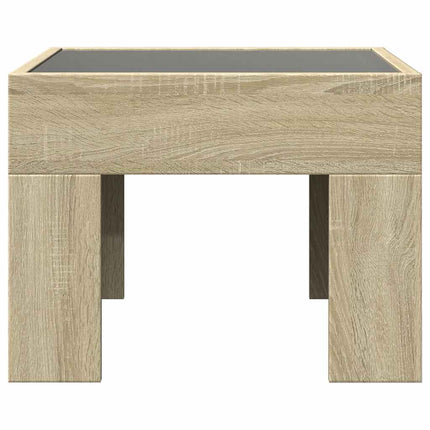 Soffbord med Infinity LEDs sonoma-ek 40x40x30 cm