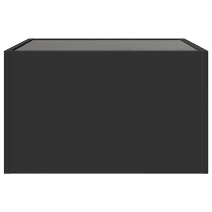 Soffbord med Infinity LEDs svart 50x50x30 cm