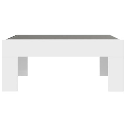 Soffbord med Infinity LEDs vit 70x50x30 cm