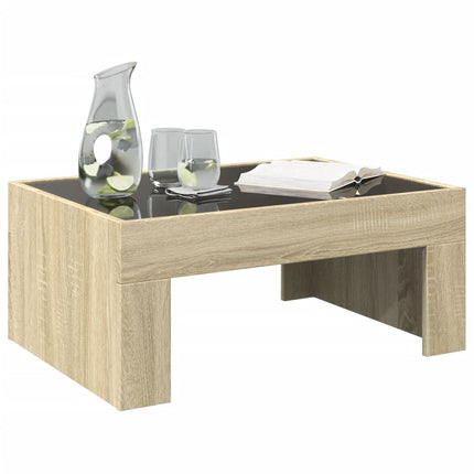 Soffbord med Infinity LEDs sonoma-ek 70x50x30 cm