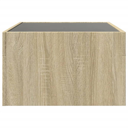 Soffbord med Infinity LEDs sonoma-ek 70x50x30 cm
