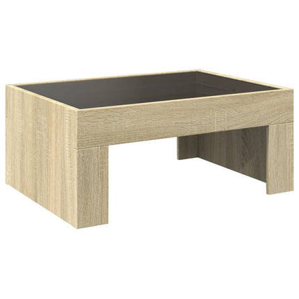 Soffbord med Infinity LEDs sonoma-ek 70x50x30 cm