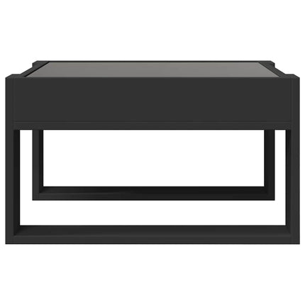 Soffbord med Infinity LEDs svart 50x53x30 cm