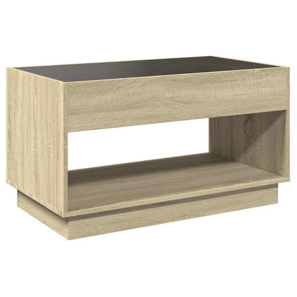 Soffbord med Infinity LEDs sonoma-ek 90x50x50 cm