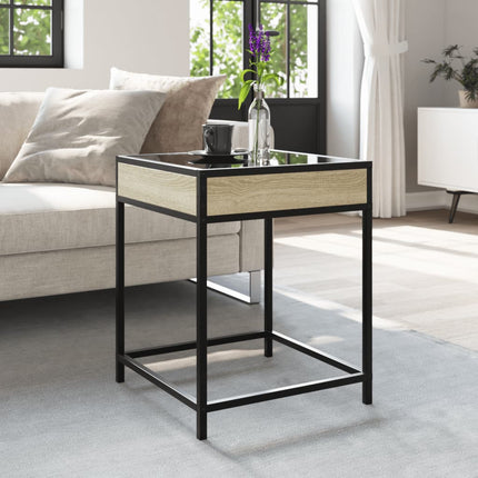 Soffbord med Infinity LEDs sonoma-ek 40x40x51 cm