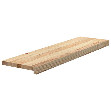 Trappstegsmattor 4 pcs obehandlad 90x25x2 cm massiv ek