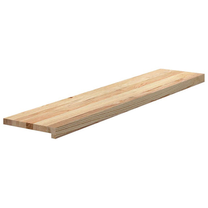 Trappstegsmattor 4 pcs obehandlad 120x25x2 cm massiv ek