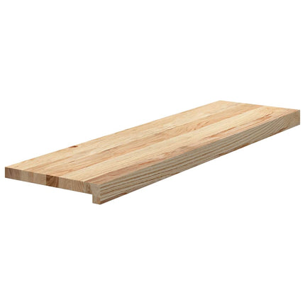 Trappstegsmattor 8 pcs obehandlad 90x30x2 cm massiv ek