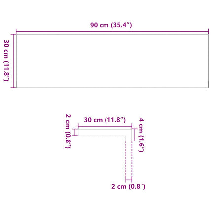 Trappstegsmattor 8 pcs obehandlad 90x30x2 cm massiv ek