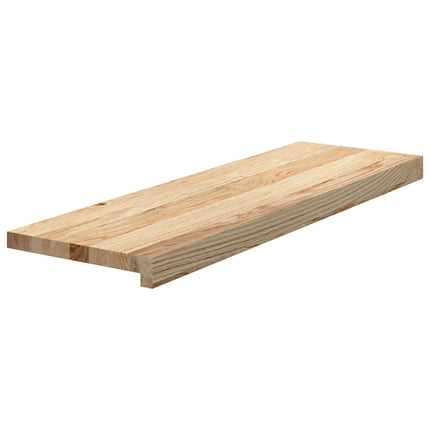 Trappstegsmattor 12 pcs obehandlad 80x30x2 cm massiv ek