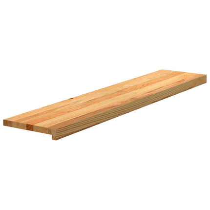 Trappstegsmattor 4 pcs ljusbrun 120x25x2 cm massiv ek