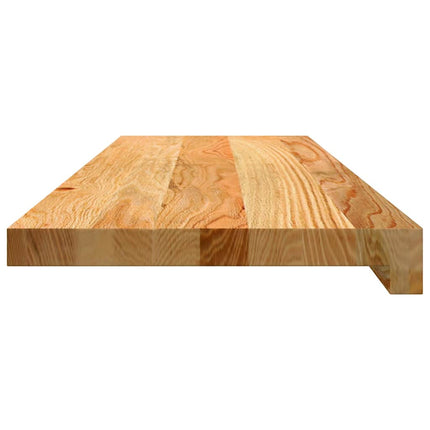 Trappstegsmattor 4 pcs ljusbrun 80x30x2 cm massiv ek