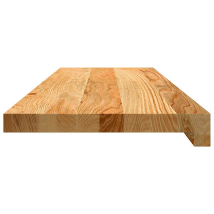 Trappstegsmattor 8 pcs ljusbrun 80x30x2 cm massiv ek