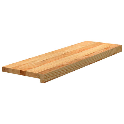 Trappstegsmattor 12 pcs ljusbrun 80x30x2 cm massiv ek