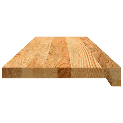 Trappstegsmattor 16 pcs ljusbrun 90x25x2 cm massiv ek