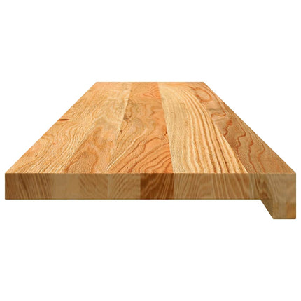 Trappstegsmattor 16 pcs ljusbrun 110x25x2 cm massiv ek