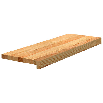 Trappstegsmattor 16 pcs ljusbrun 70x30x2 cm massiv ek