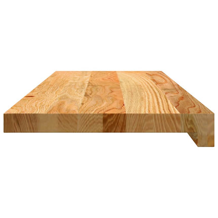 Trappstegsmattor 16 pcs ljusbrun 70x30x2 cm massiv ek