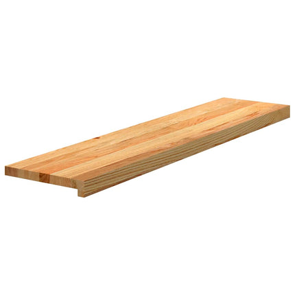 Trappstegsmattor 16 pcs ljusbrun 110x30x2 cm massiv ek