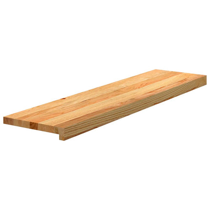 Trappstegsmattor 20 pcs ljusbrun 100x25x2 cm massiv ek