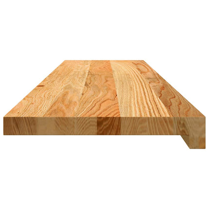 Trappstegsmattor 20 pcs ljusbrun 100x30x2 cm massiv ek