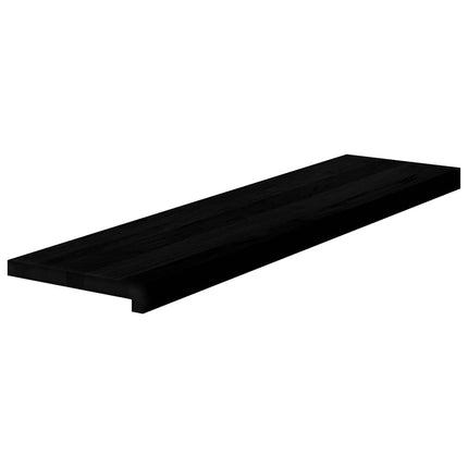 Trappstegsmattor 4 pcs brunsvart 100x25x2 cm massiv ek