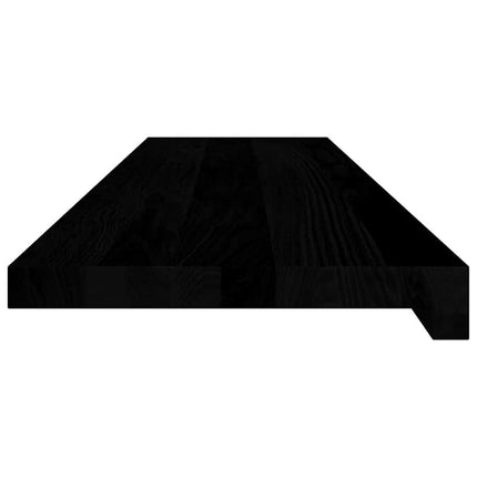 Trappstegsmattor 4 pcs brunsvart 100x25x2 cm massiv ek