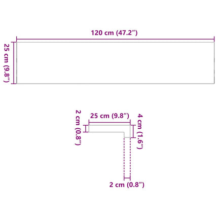 Trappstegsmattor 4 pcs brunsvart 120x25x2 cm massiv ek