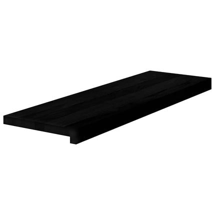Trappstegsmattor 8 pcs brunsvart 80x25x2 cm massiv ek