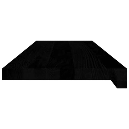 Trappstegsmattor 8 pcs brunsvart 80x25x2 cm massiv ek