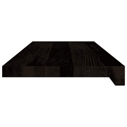 Trappstegsmattor 12 pcs brunsvart 70x25x2 cm massiv ek