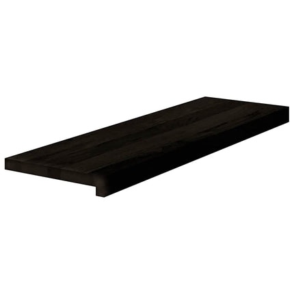 Trappstegsmattor 12 pcs brunsvart 80x25x2 cm massiv ek